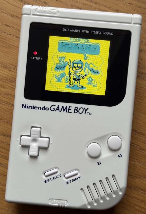 Refurbished Game Boy DMG in white with yellow screen